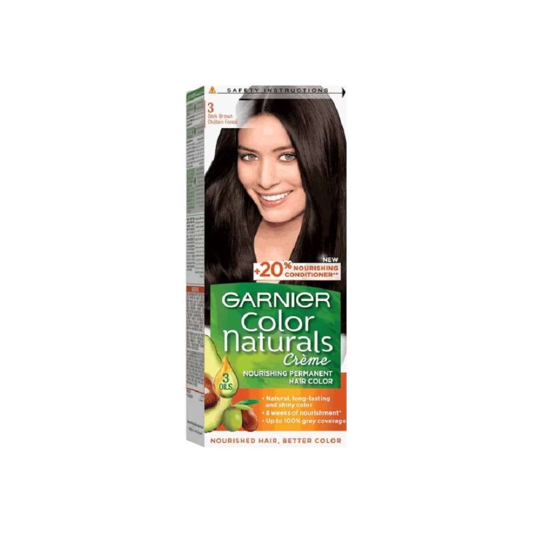 GARNIER COLOR NATURALS COLOUR CREAM 67.5ML 3 D.BROWN